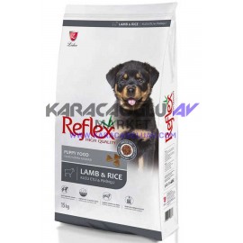 REFLEX KUZU ETLİ VE PİRİNÇLİ YAVRU KÖPEK MAMASI 15 KG